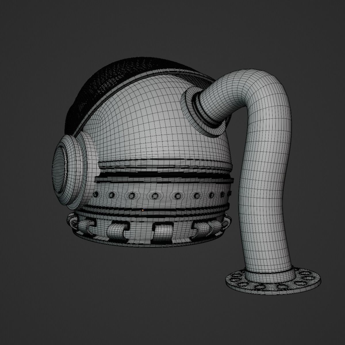 Space Helmet 3D model_9