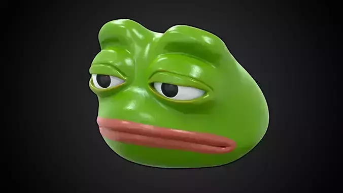 Pepe the Frog - Sad Pepe Expression Low-poly 3D model