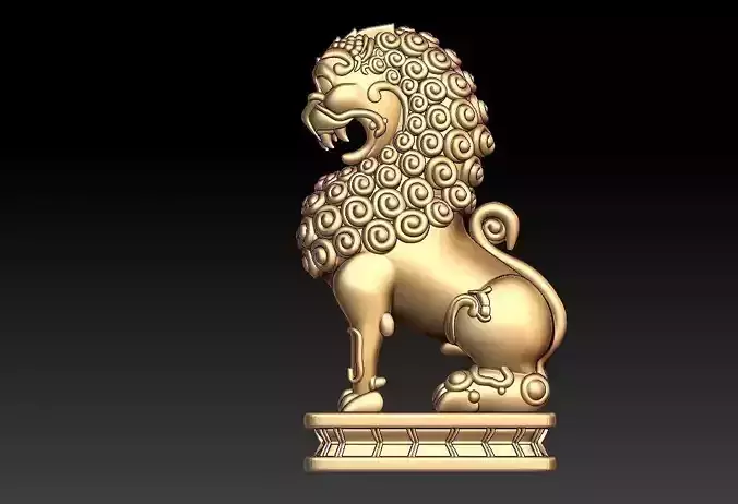 Chinese Lion Pendant 3D print model