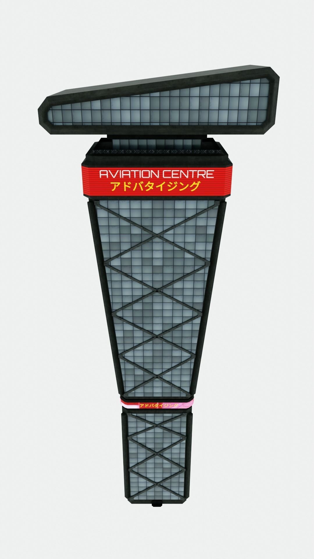 SciFi Cyberpunk Building 08 Low-poly 3D model_13