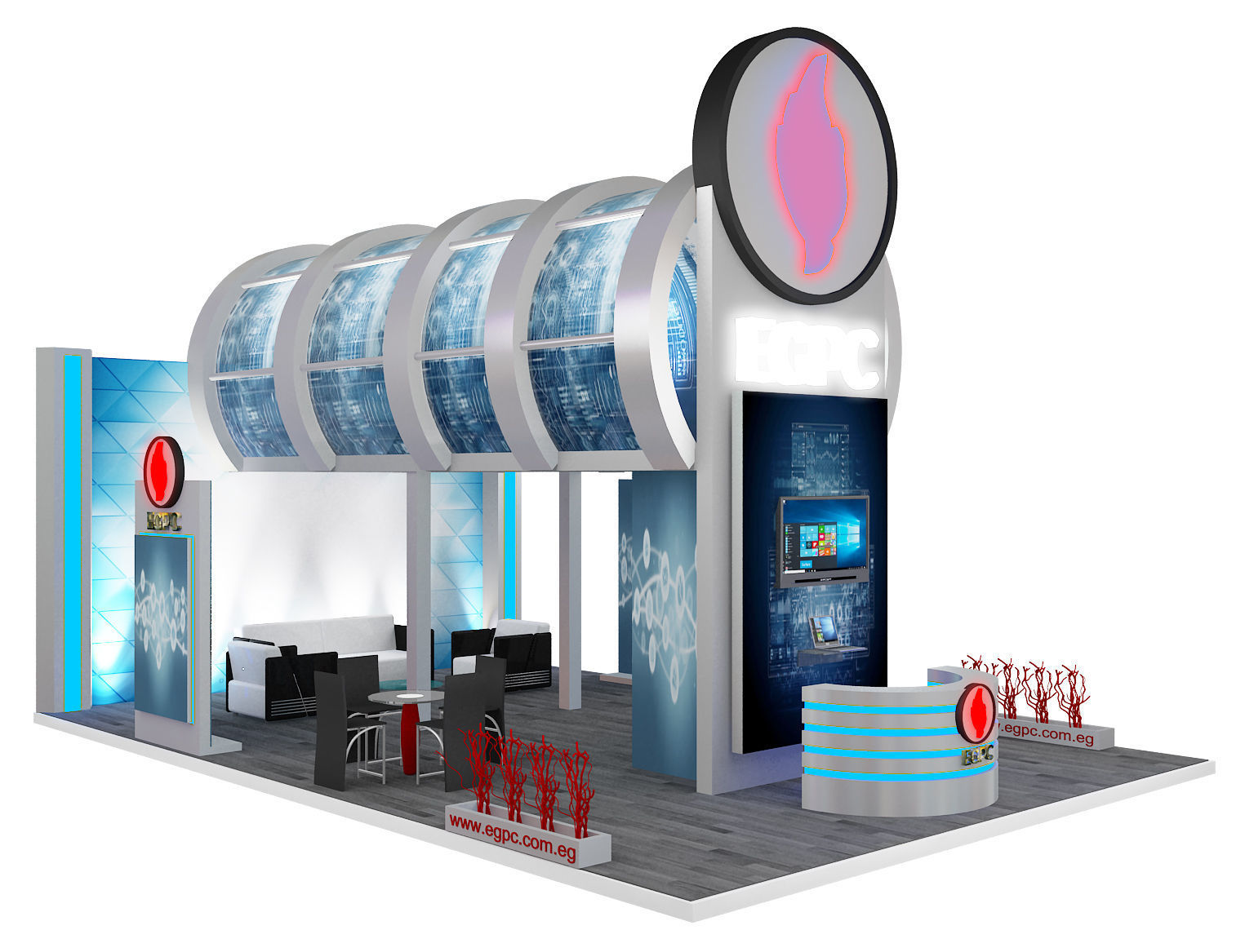 Booth Exhibition Stand a245 3D model_6