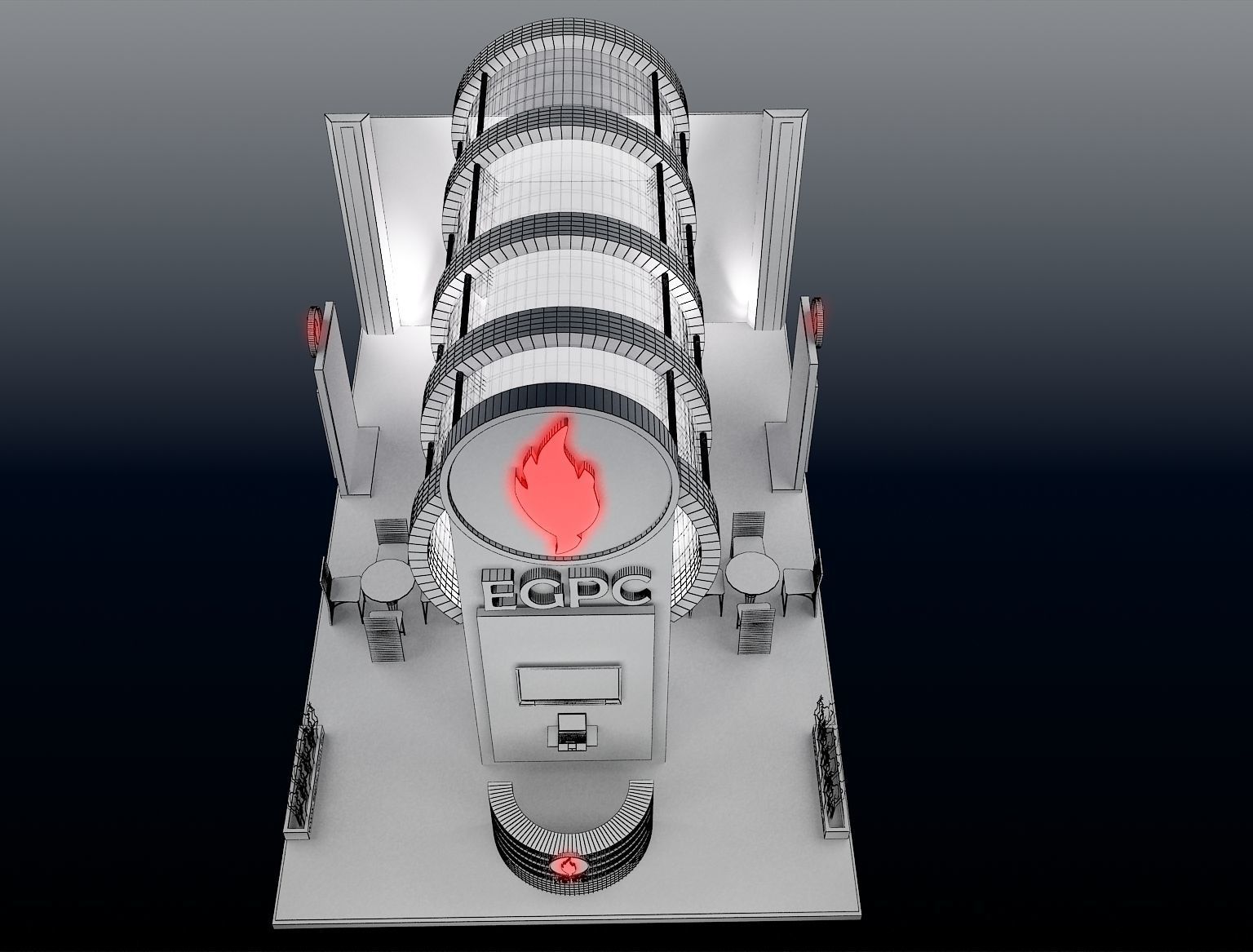 Booth Exhibition Stand a245 3D model_17