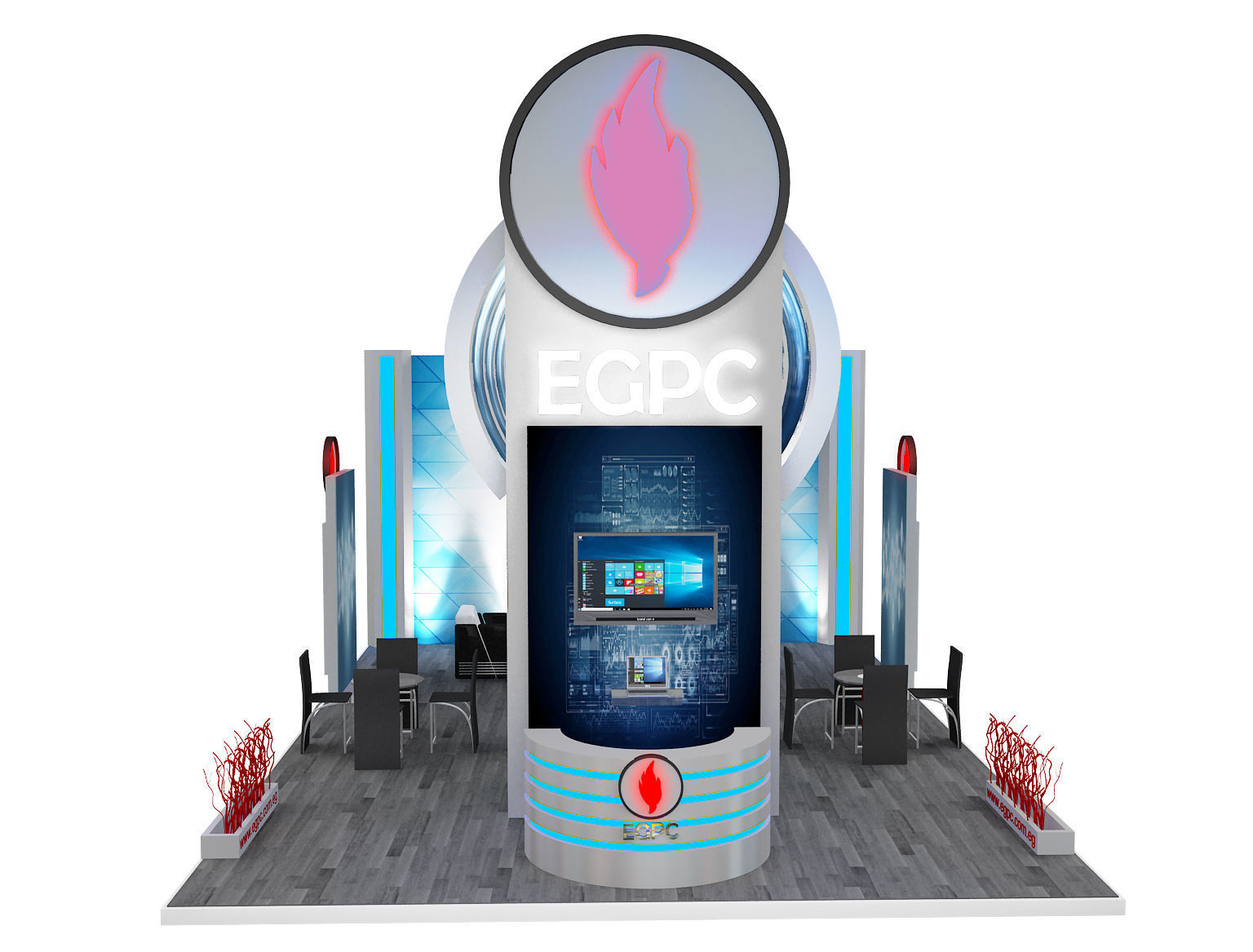 Booth Exhibition Stand a245 3D model_4
