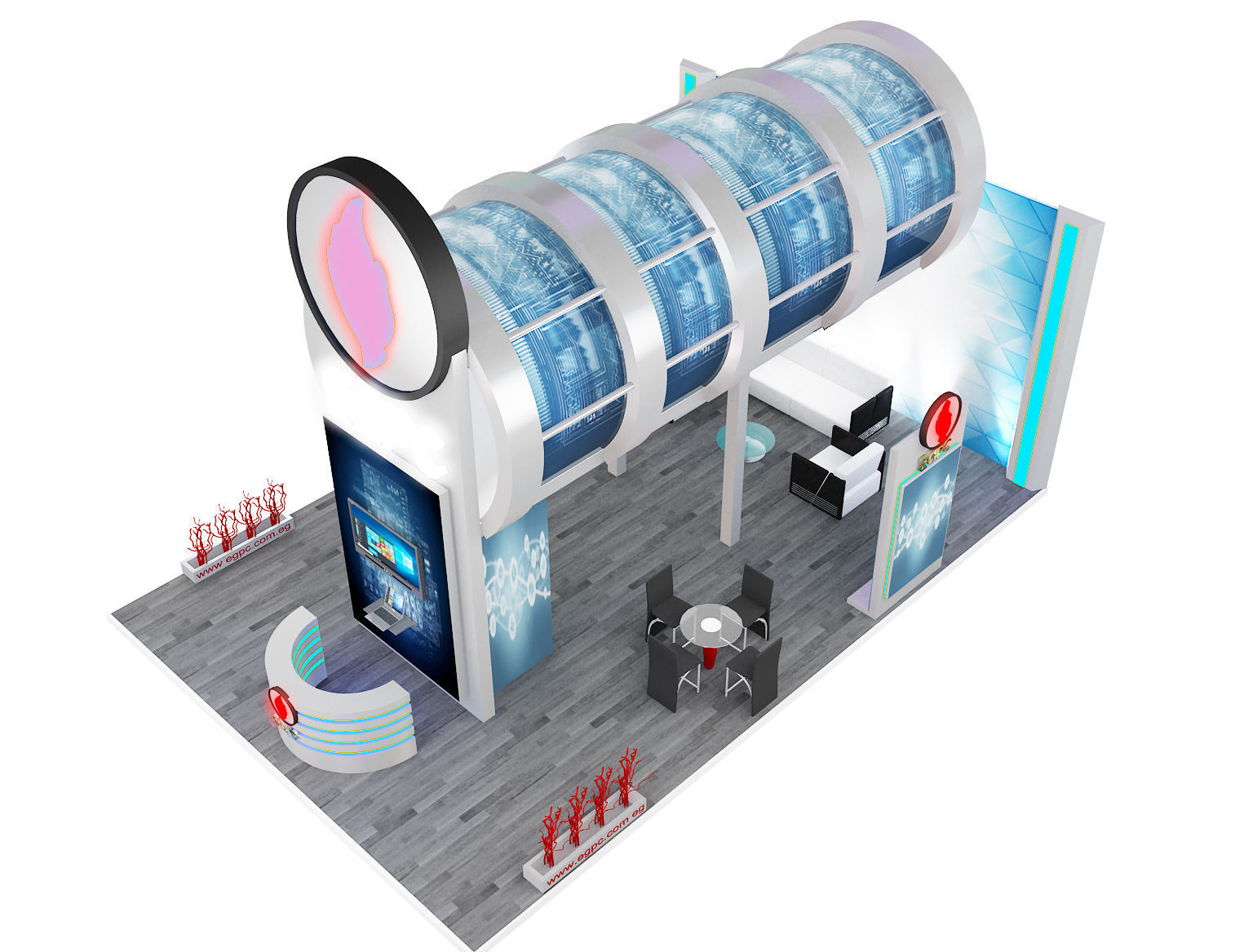Booth Exhibition Stand a245 3D model_2