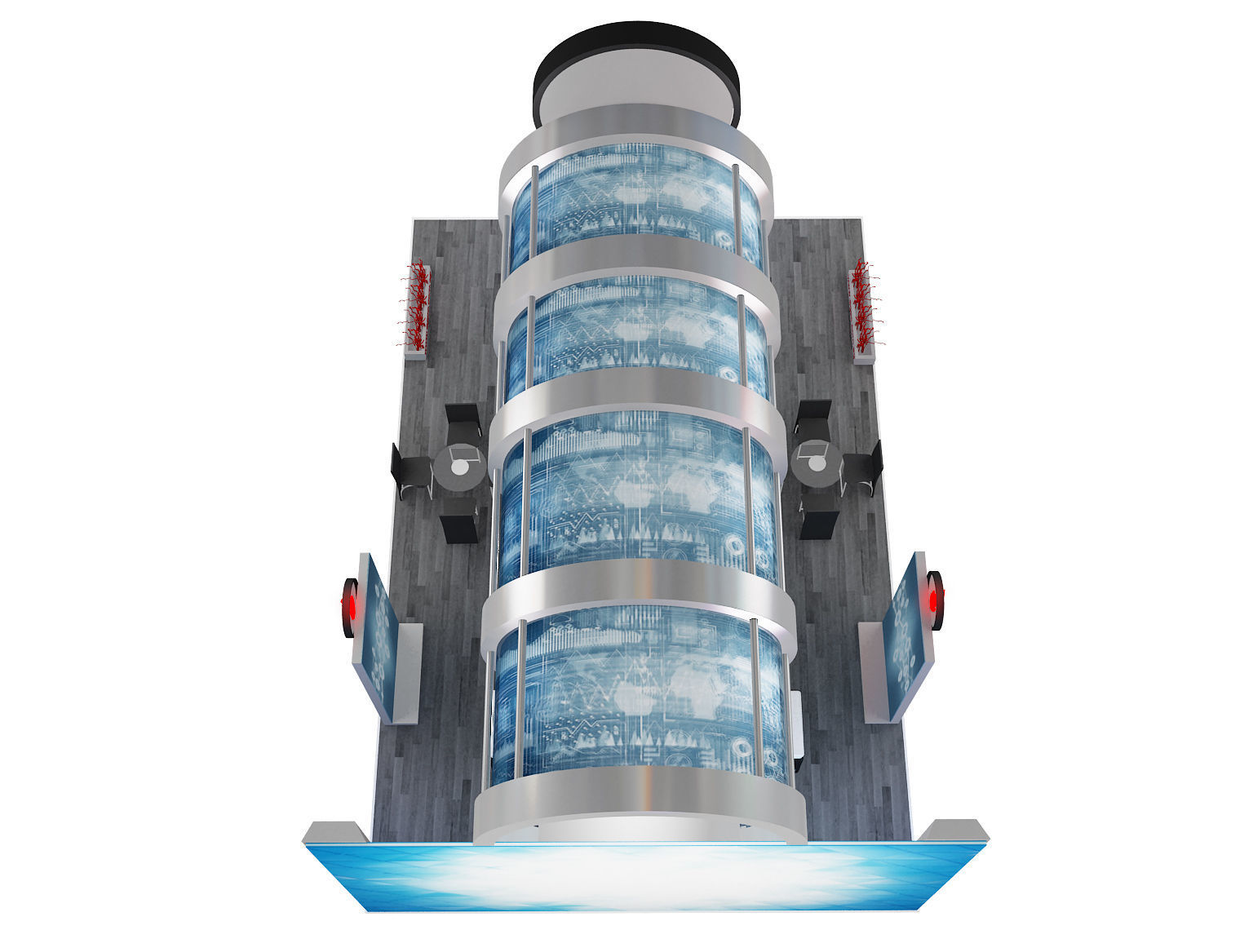 Booth Exhibition Stand a245 3D model_8