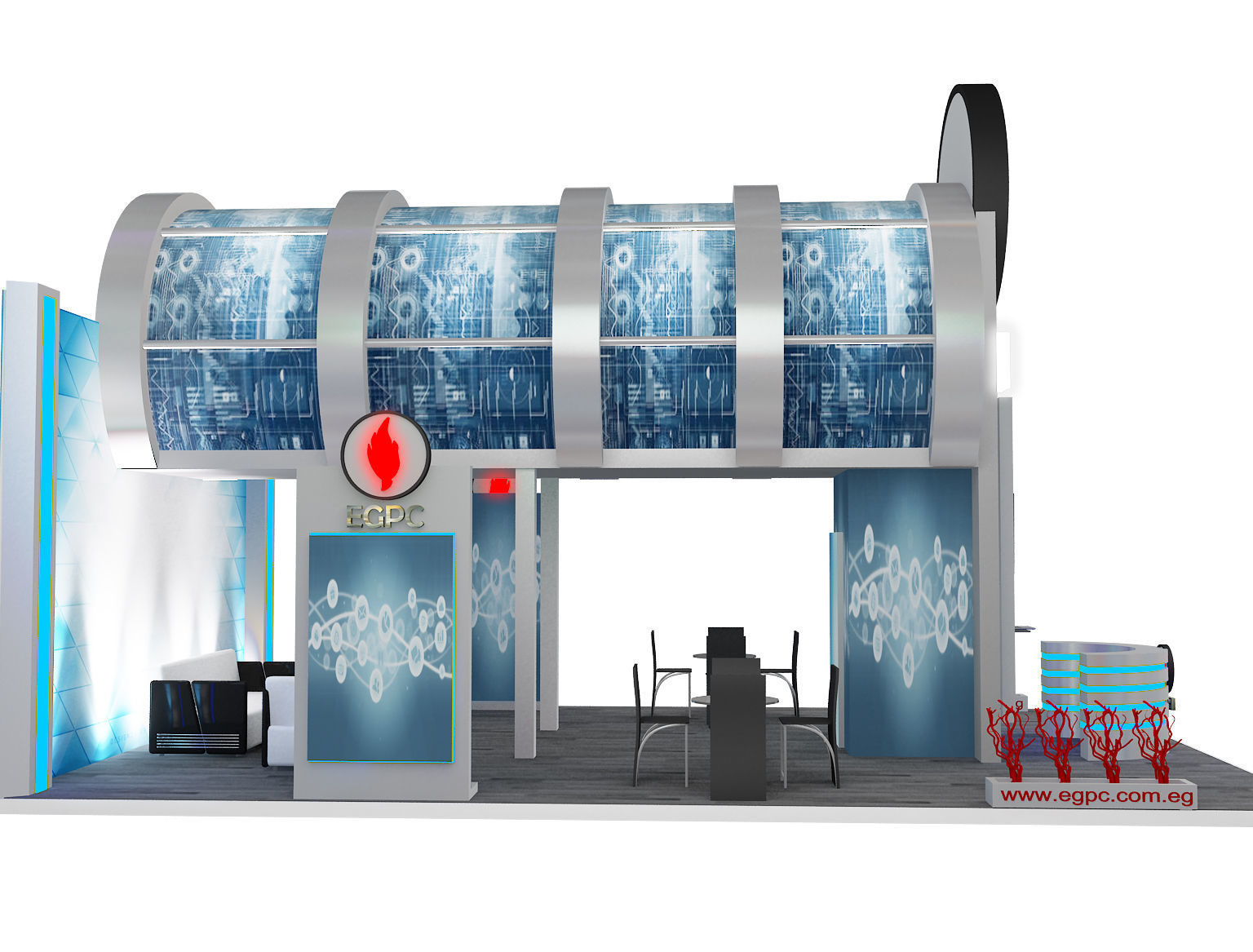 Booth Exhibition Stand a245 3D model_14