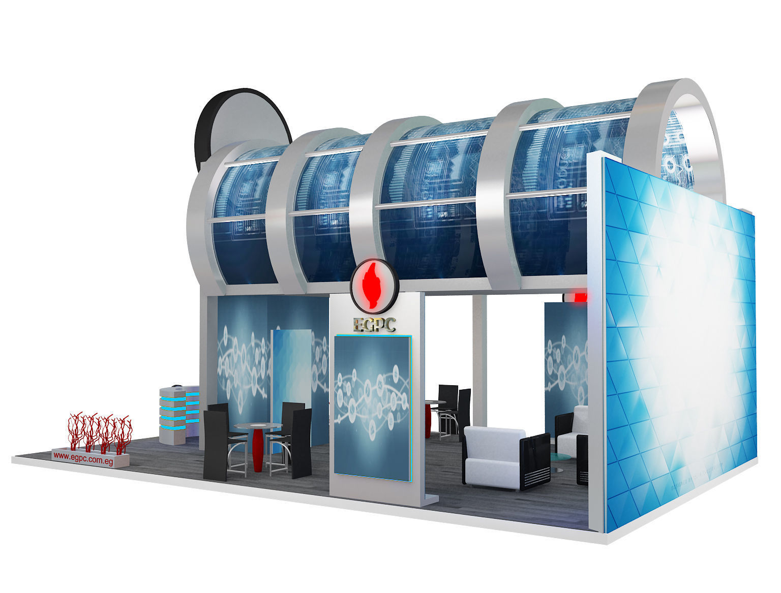 Booth Exhibition Stand a245 3D model_18