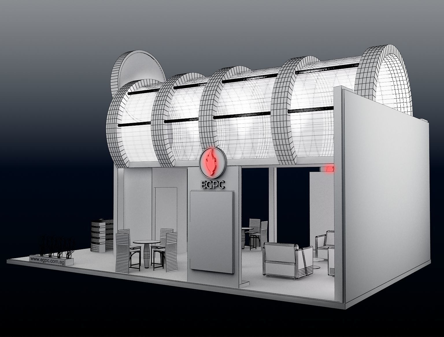 Booth Exhibition Stand a245 3D model_19