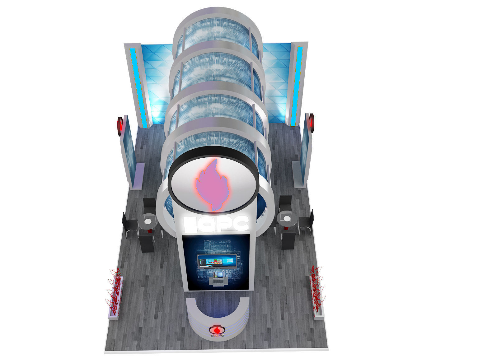 Booth Exhibition Stand a245 3D model_16
