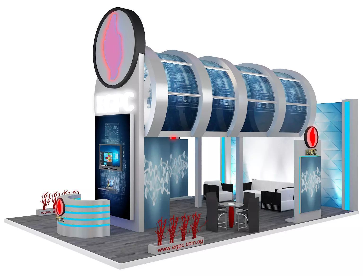 Booth Exhibition Stand a245 3D model_0