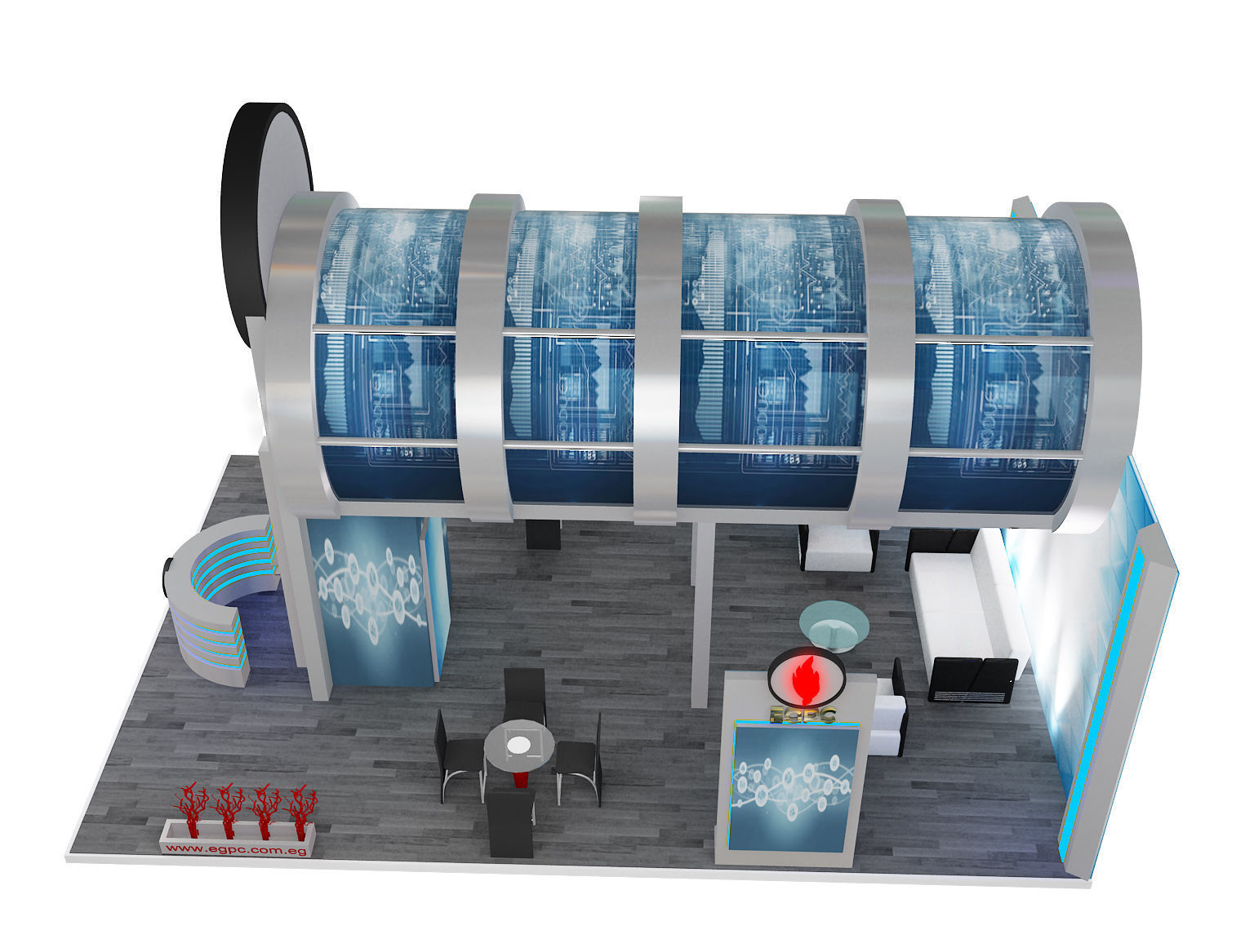 Booth Exhibition Stand a245 3D model_12