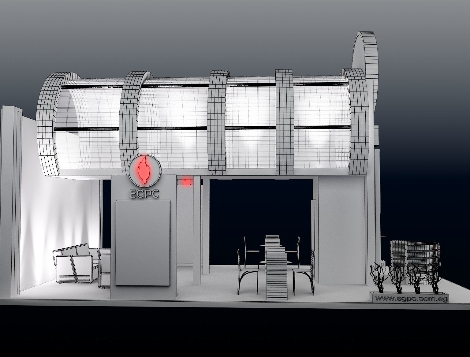 Booth Exhibition Stand a245 3D model_15