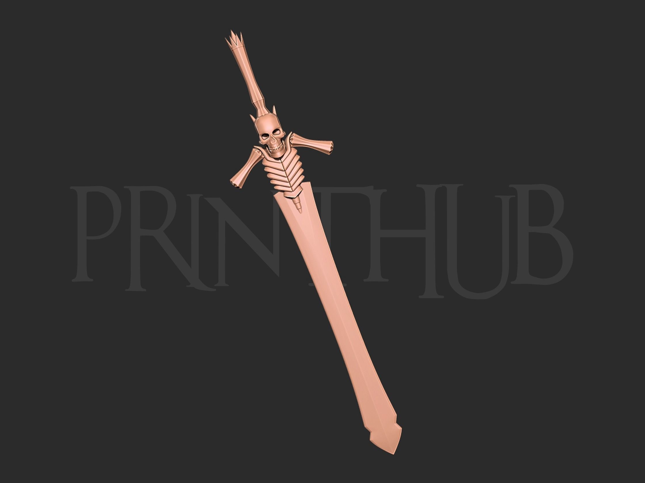 Devil May Cry Rebellion Sword 3D print model_1