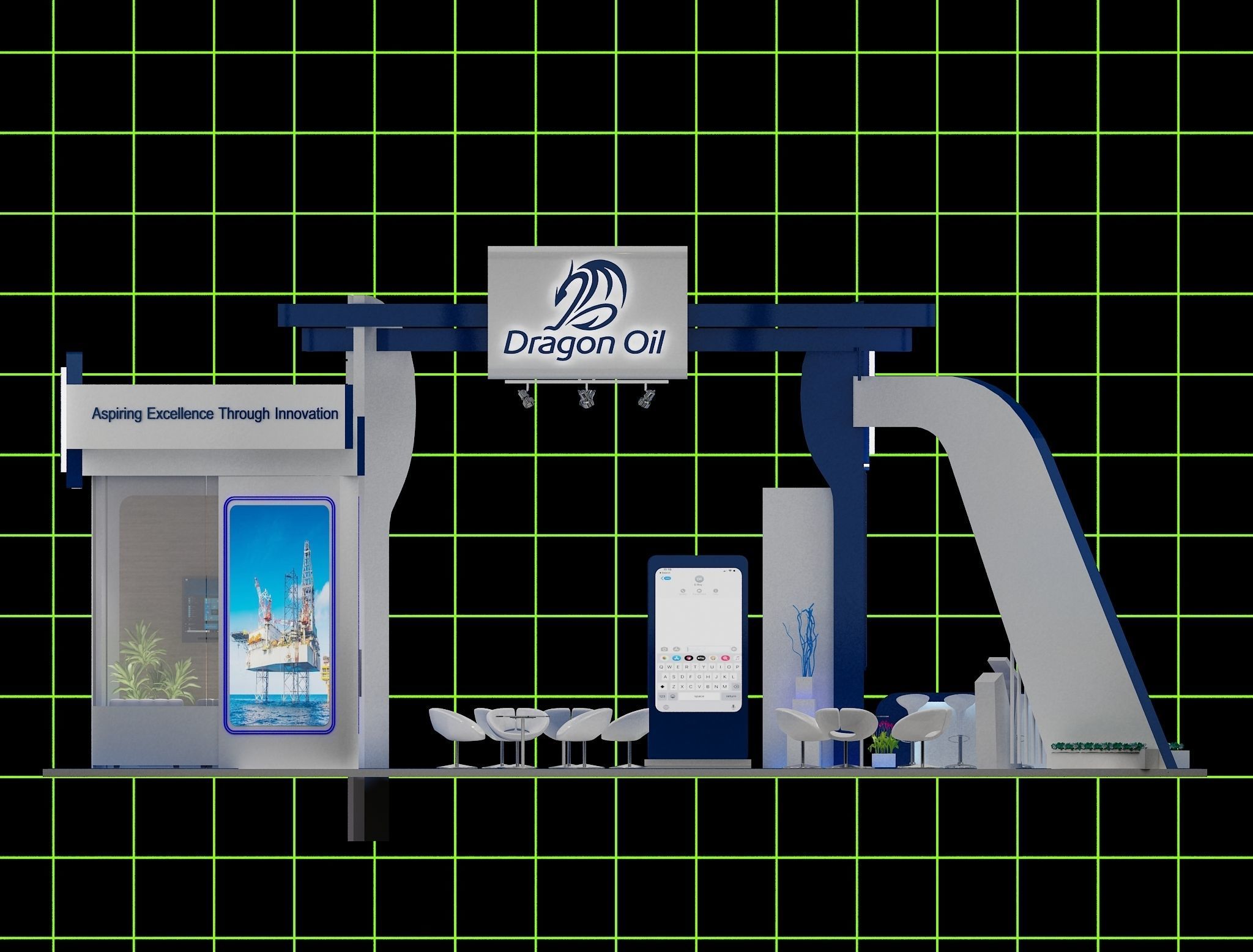 Booth Exhibition Stand a241a 3D model_25