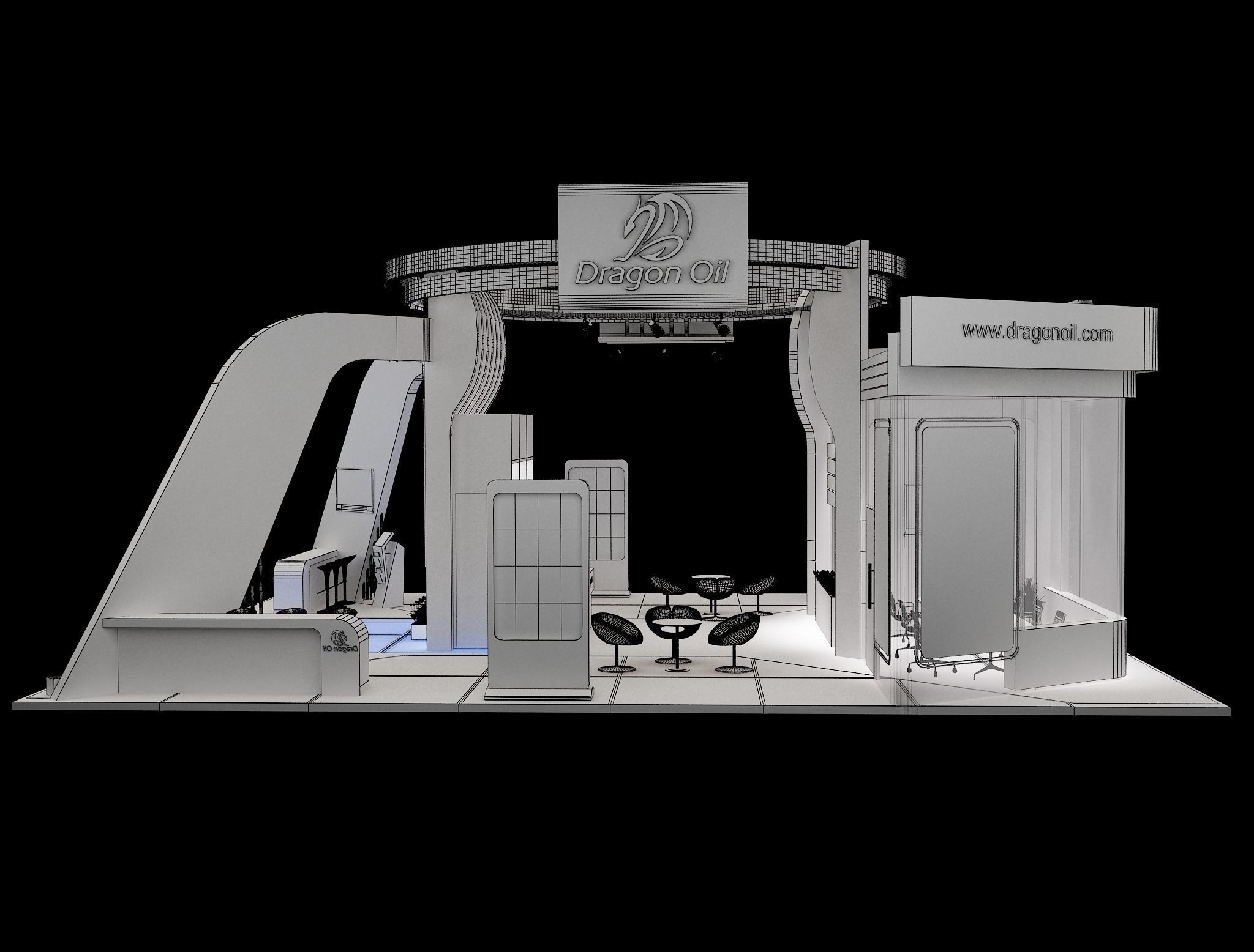 Booth Exhibition Stand a241a 3D model_13
