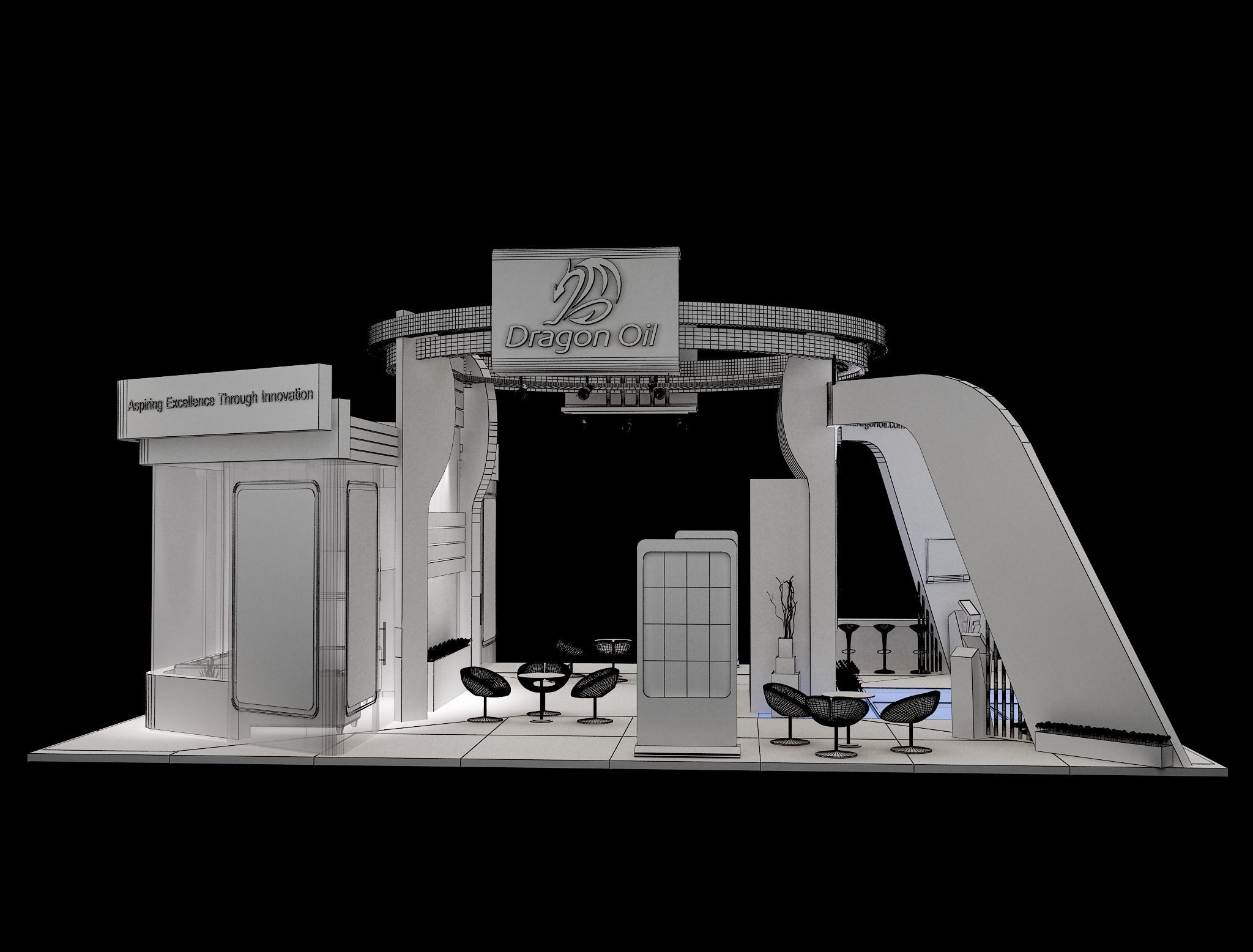 Booth Exhibition Stand a241a 3D model_9