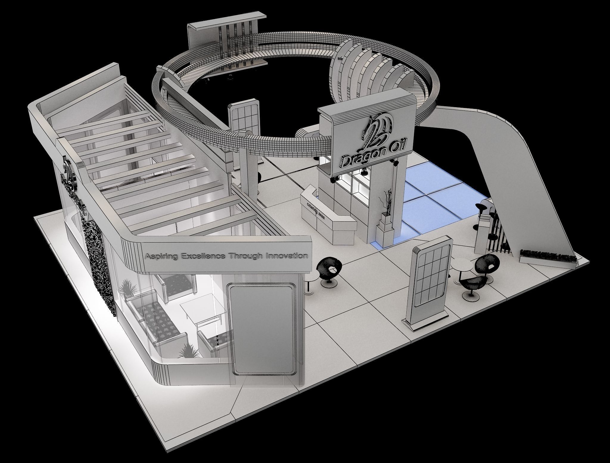 Booth Exhibition Stand a241a 3D model_19