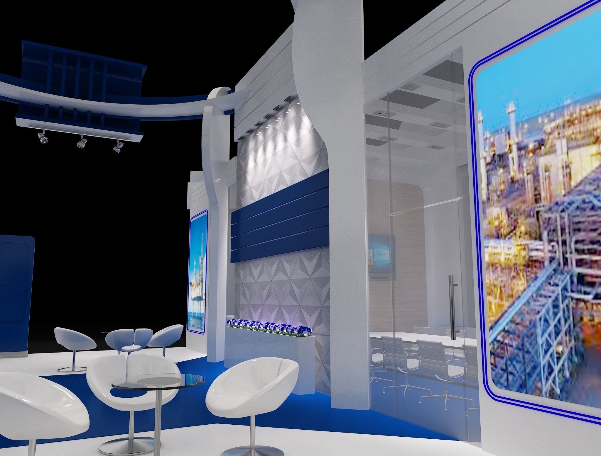 Booth Exhibition Stand a241a 3D model_22