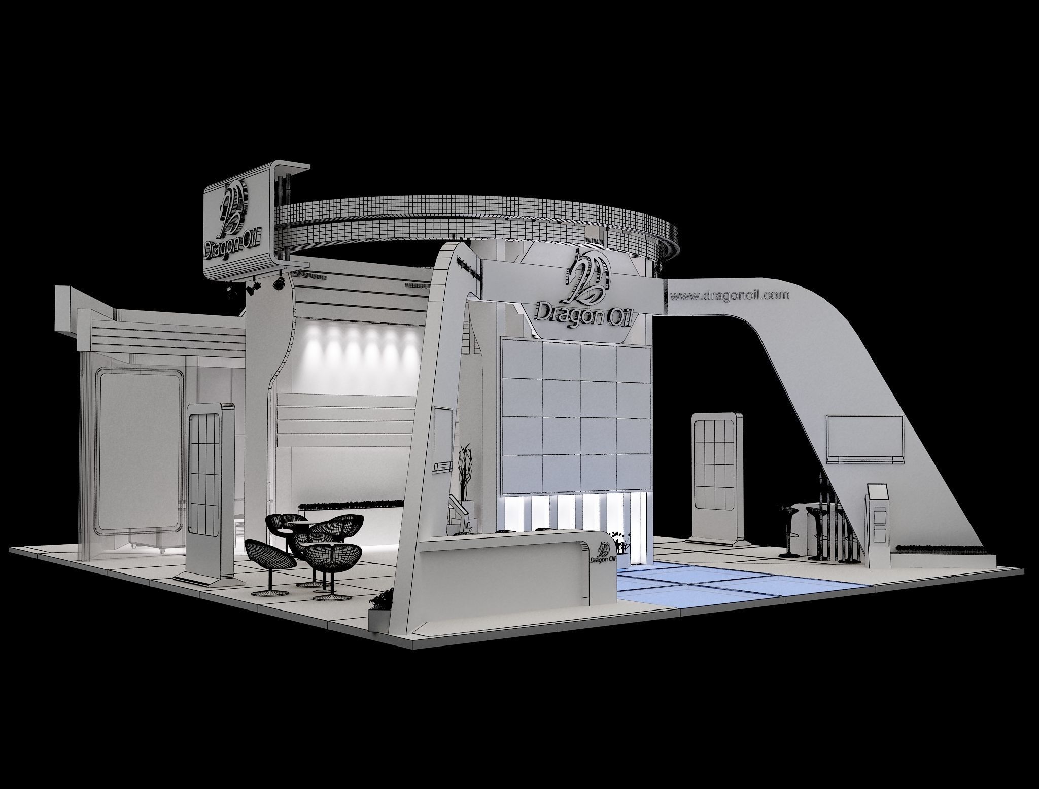 Booth Exhibition Stand a241a 3D model_1