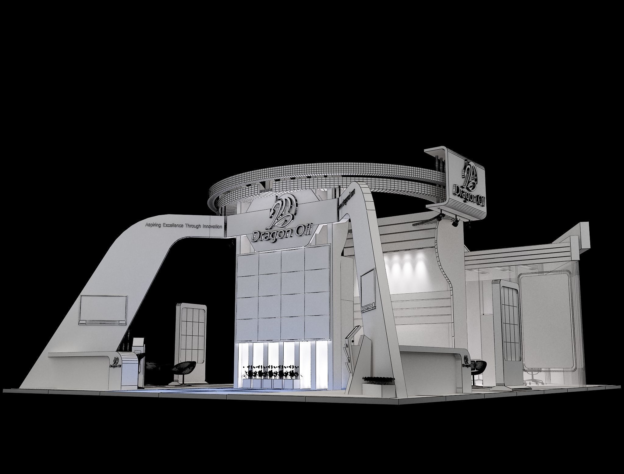 Booth Exhibition Stand a241a 3D model_3