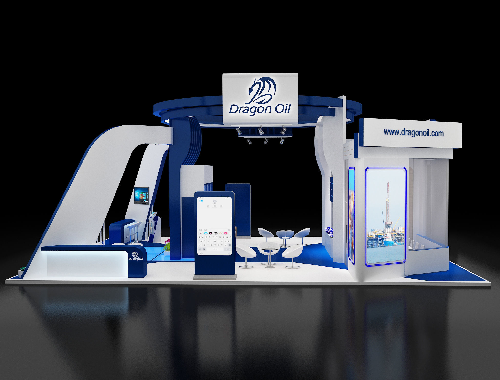 Booth Exhibition Stand a241a 3D model_12