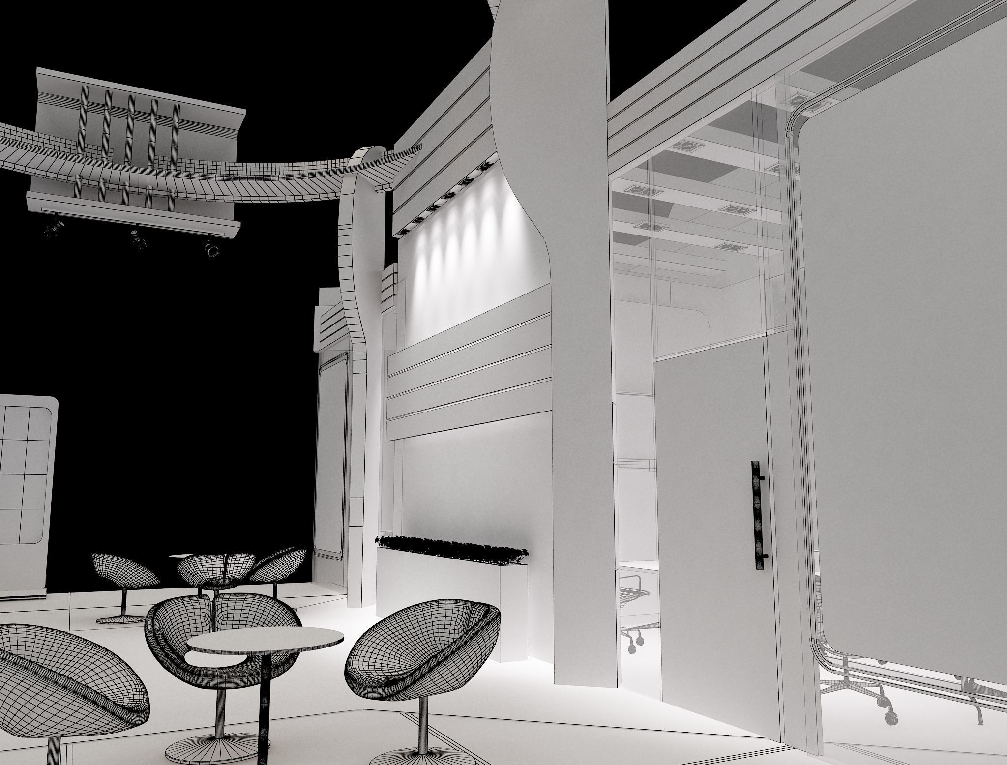 Booth Exhibition Stand a241a 3D model_23