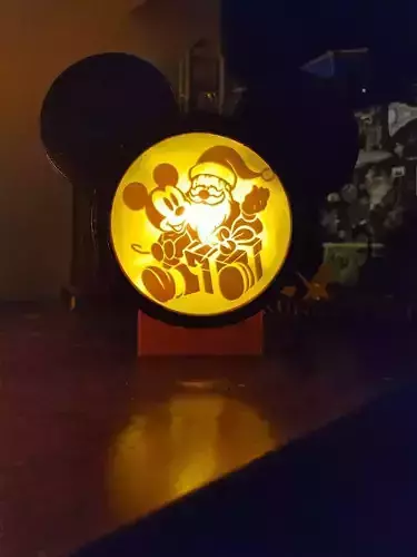 Santa and Mickey Litho lamp and Christmas stickers 3D print model
