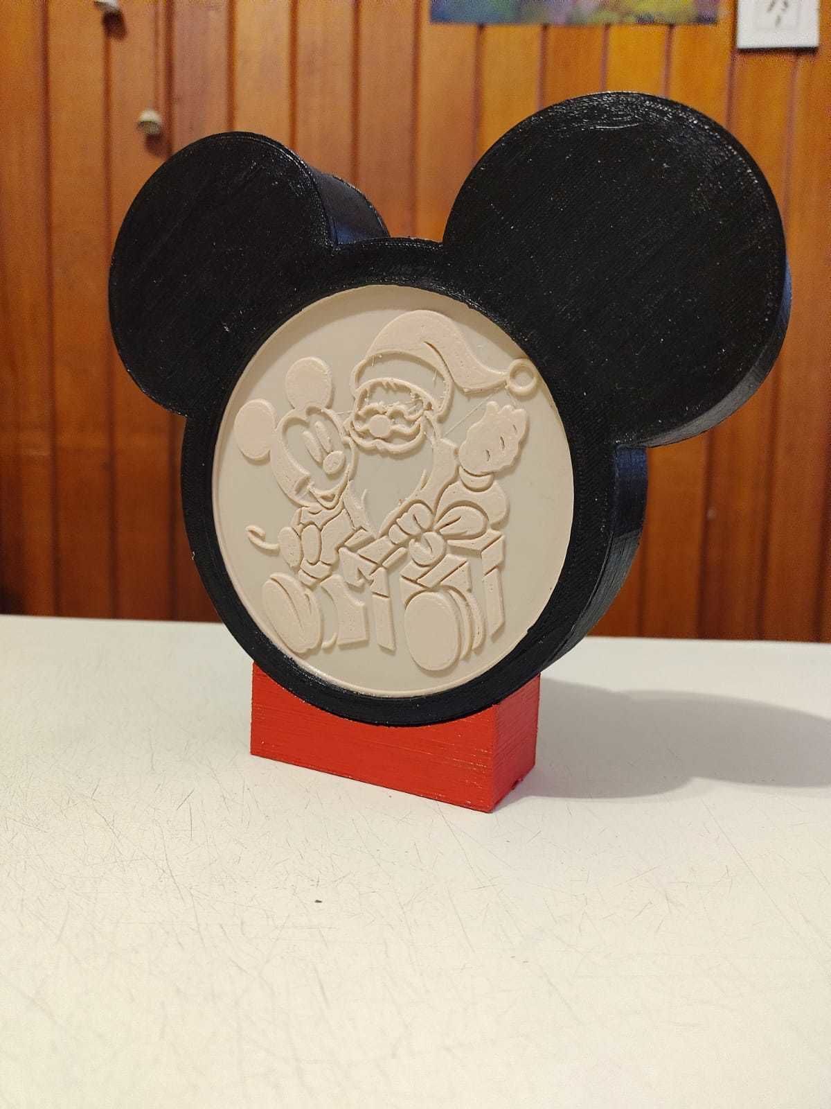 Santa and Mickey Litho lamp and Christmas stickers 3D print model_1