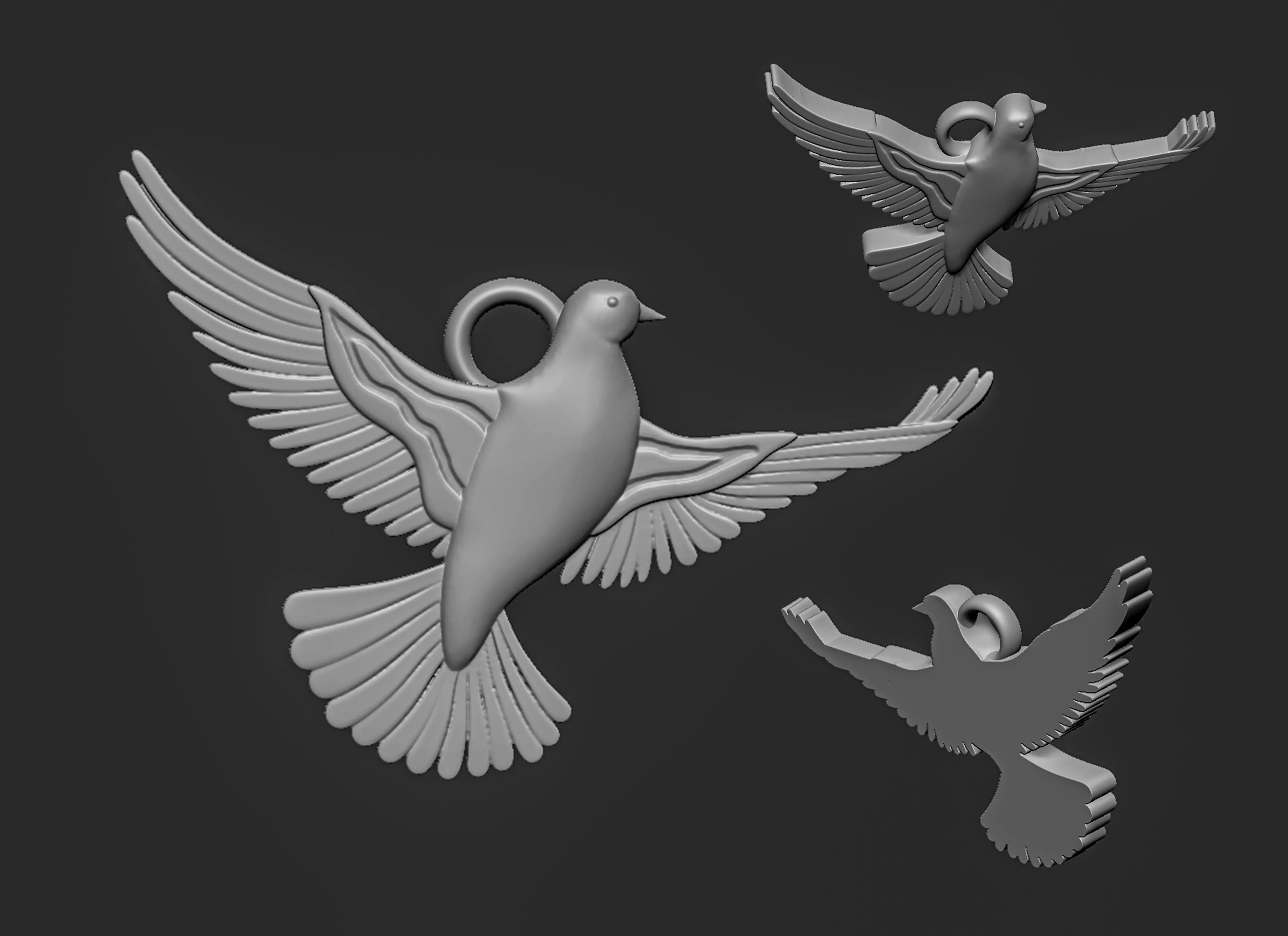 Holy spirit Pendant 3D print model