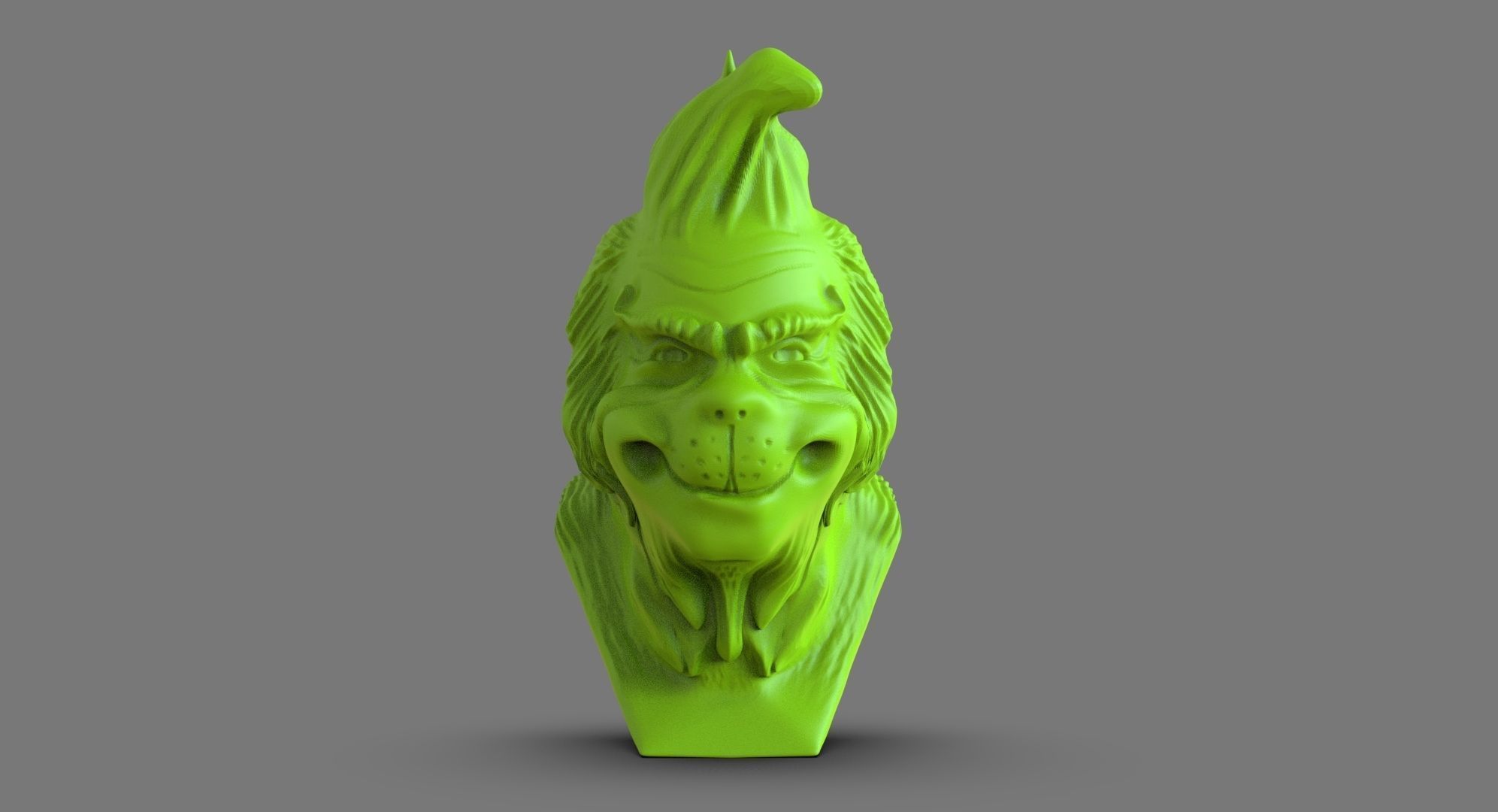 The Grinch Bust 3D print model_3
