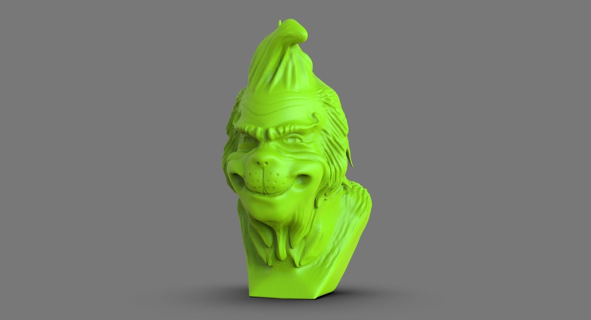 The Grinch Bust 3D print model_1