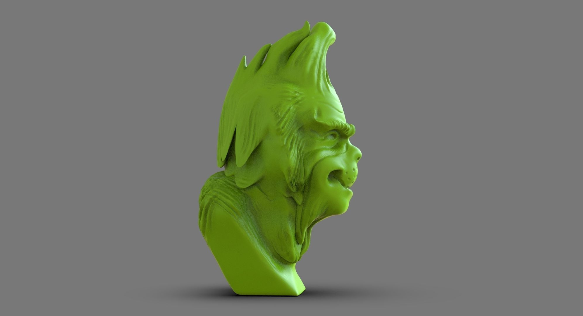 The Grinch Bust 3D print model_4