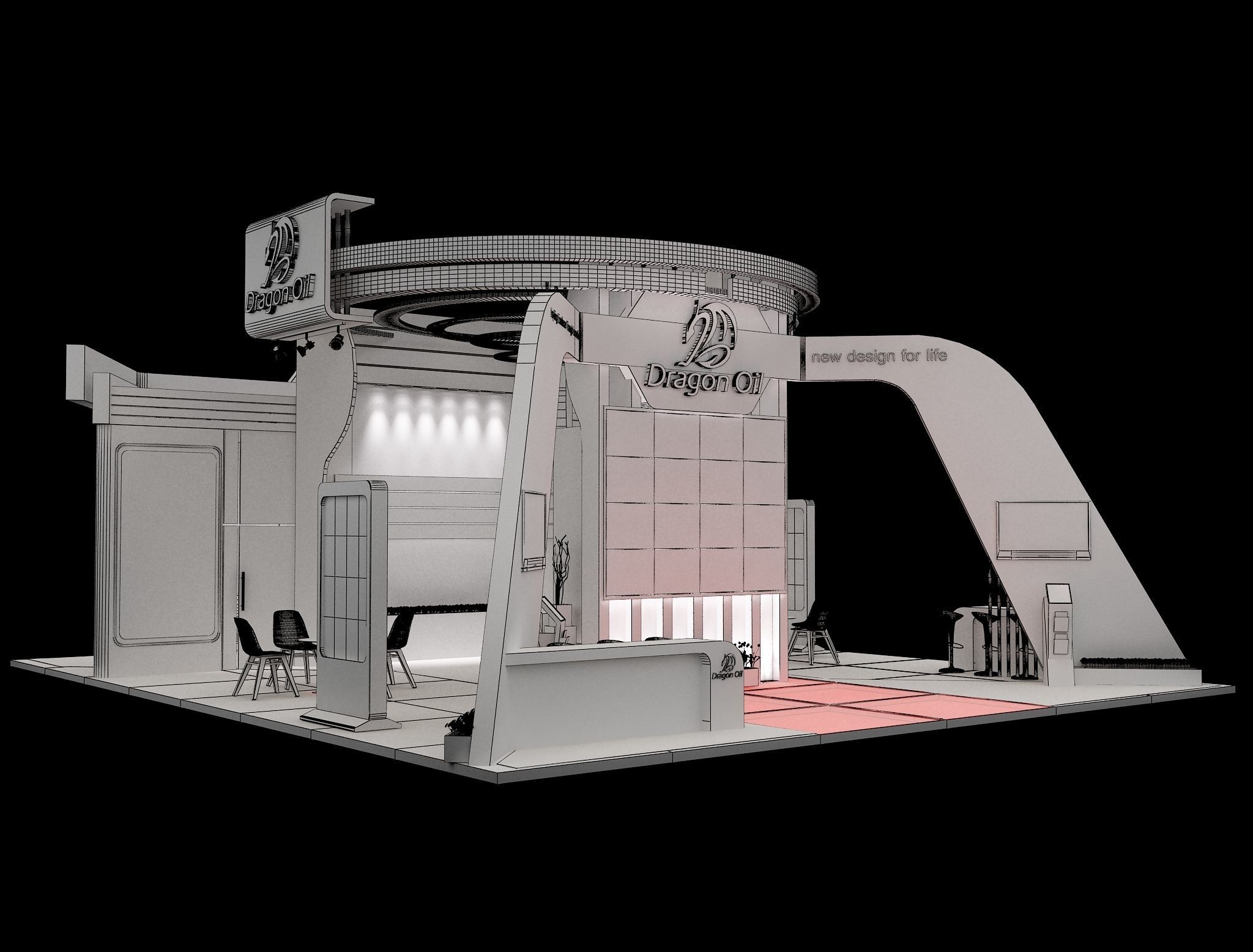 Booth Exhibition Stand a241c  3D model_29