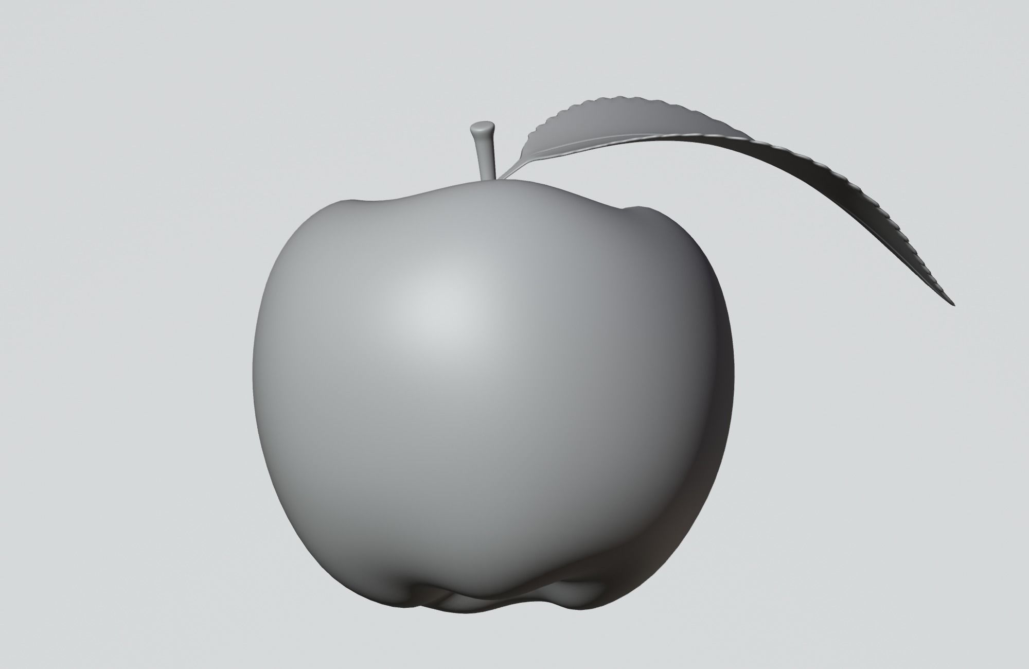Apple A2 Low-poly 3D model_7