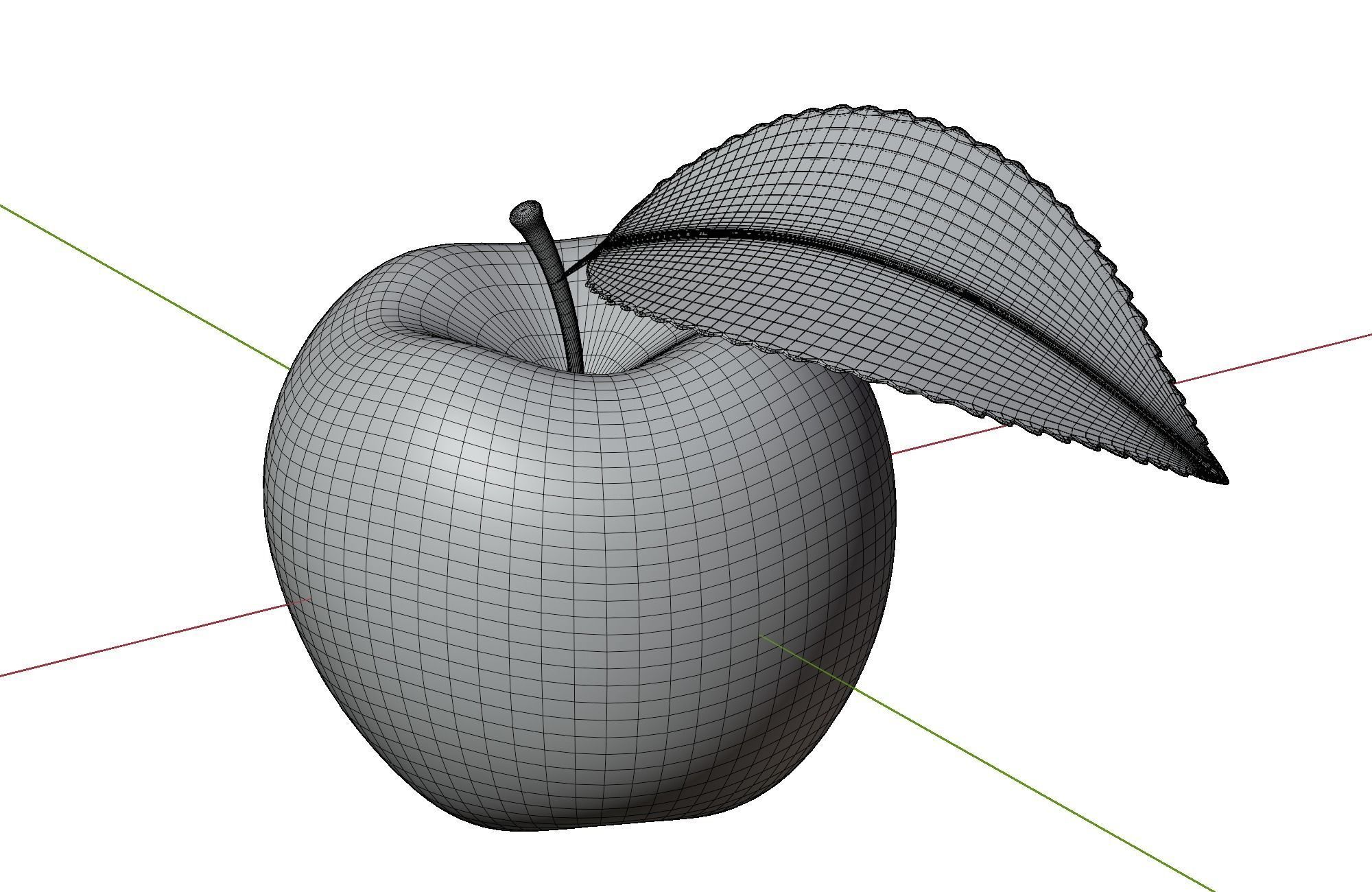Apple A2 Low-poly 3D model_8