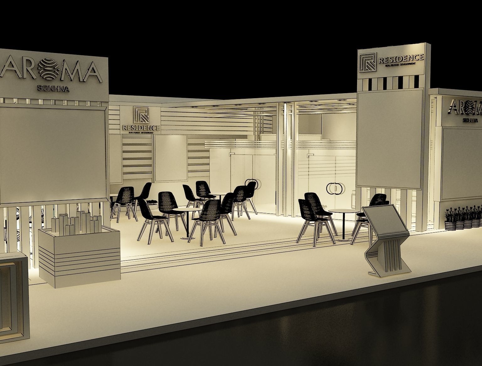 Booth Exhibition Stand a242  3D model_3