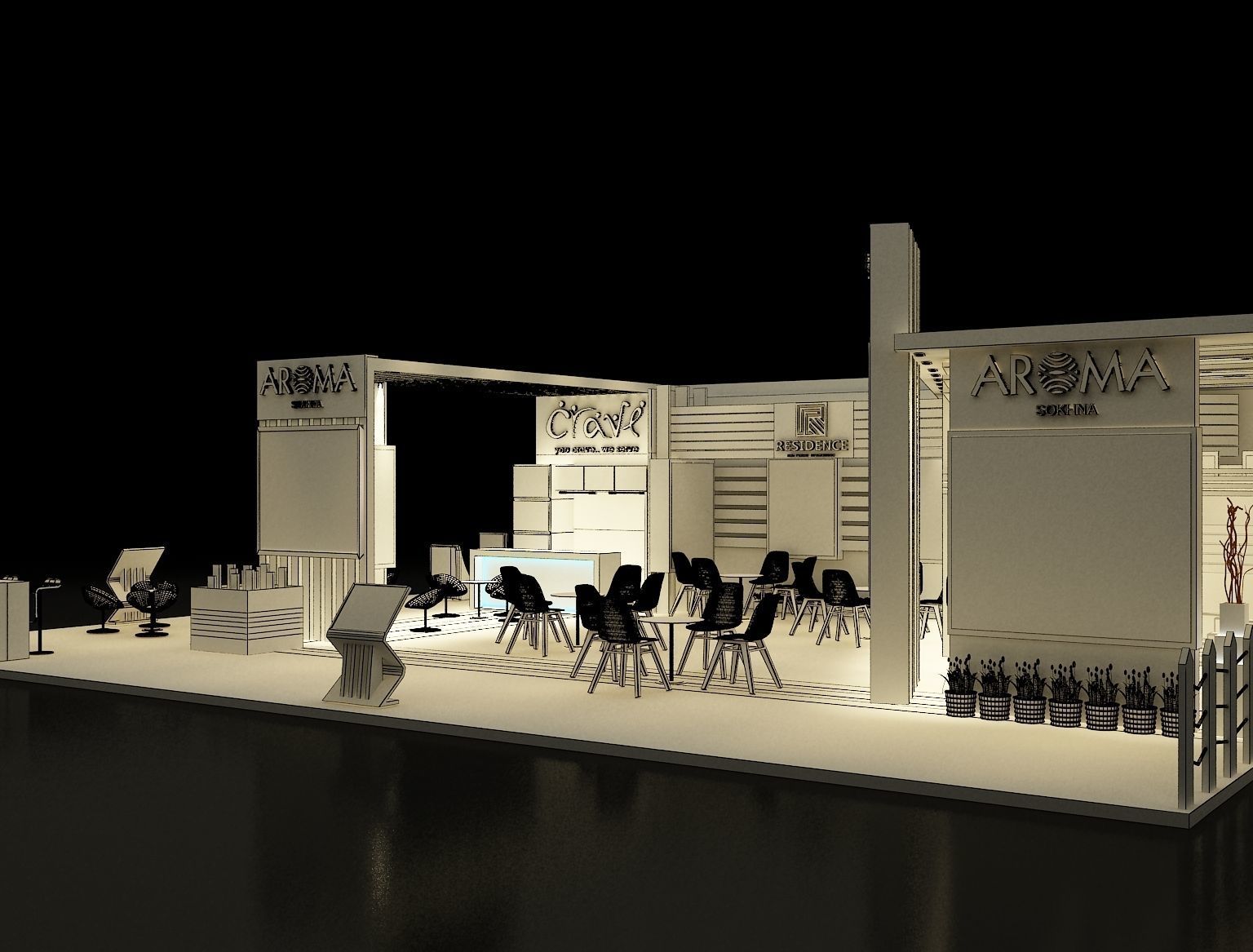 Booth Exhibition Stand a242  3D model_27