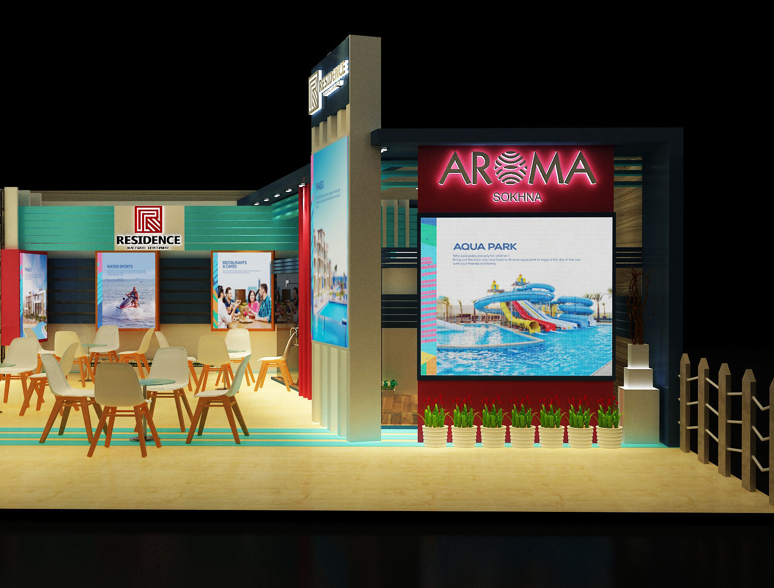 Booth Exhibition Stand a242  3D model_34
