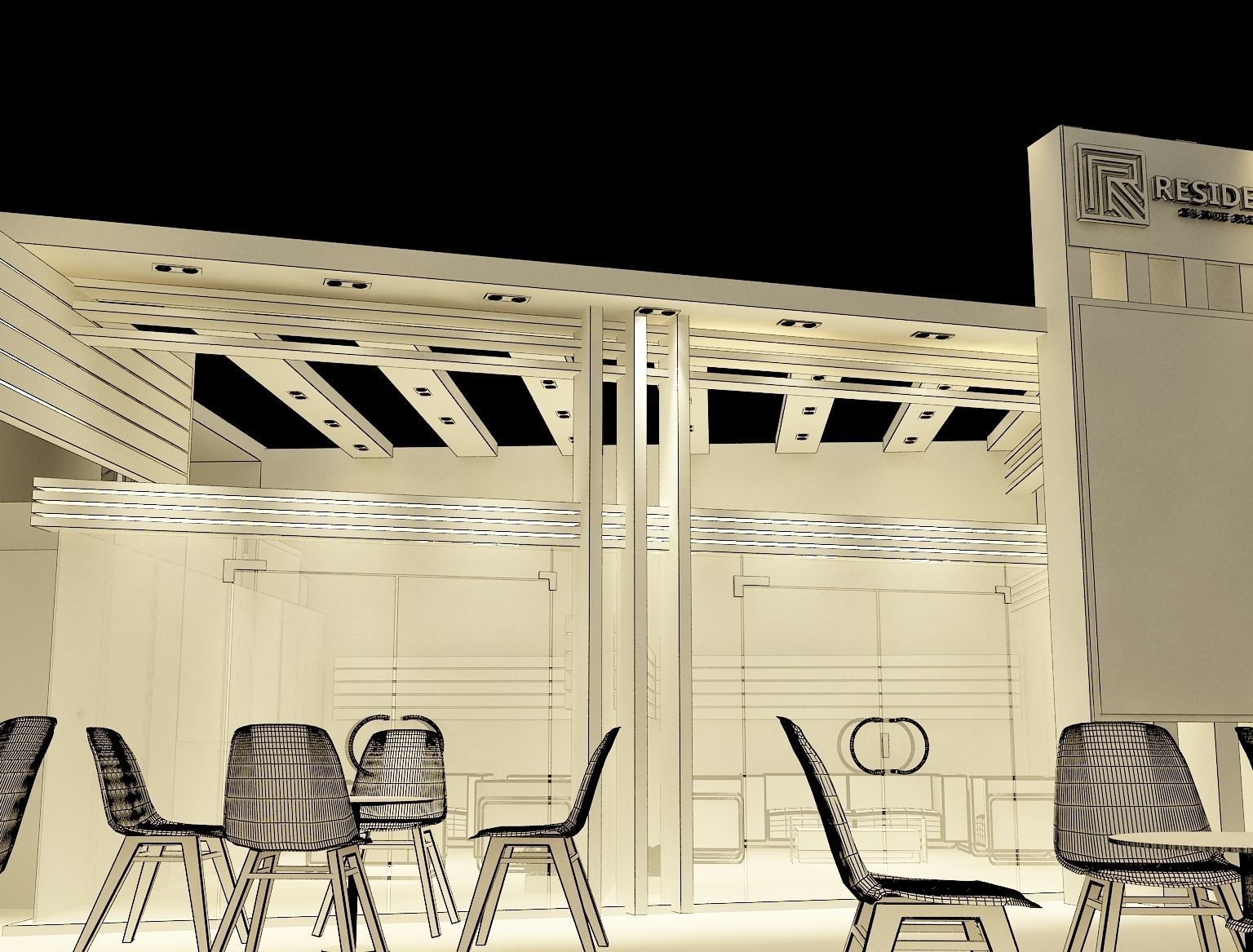 Booth Exhibition Stand a242  3D model_7