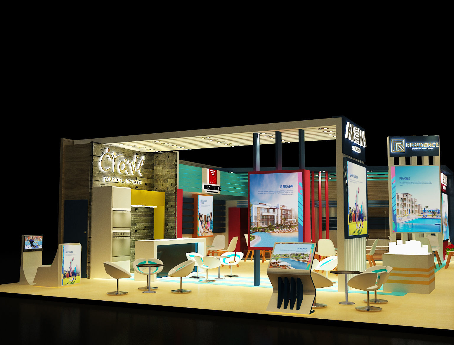 Booth Exhibition Stand a242  3D model_16