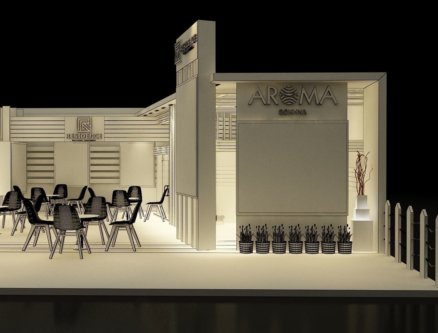 Booth Exhibition Stand a242  3D model_35