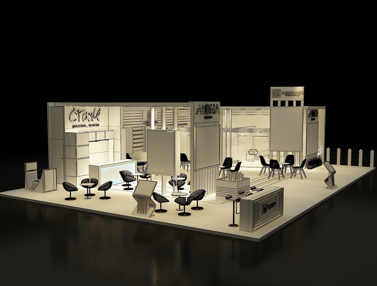Booth Exhibition Stand a242  3D model_29
