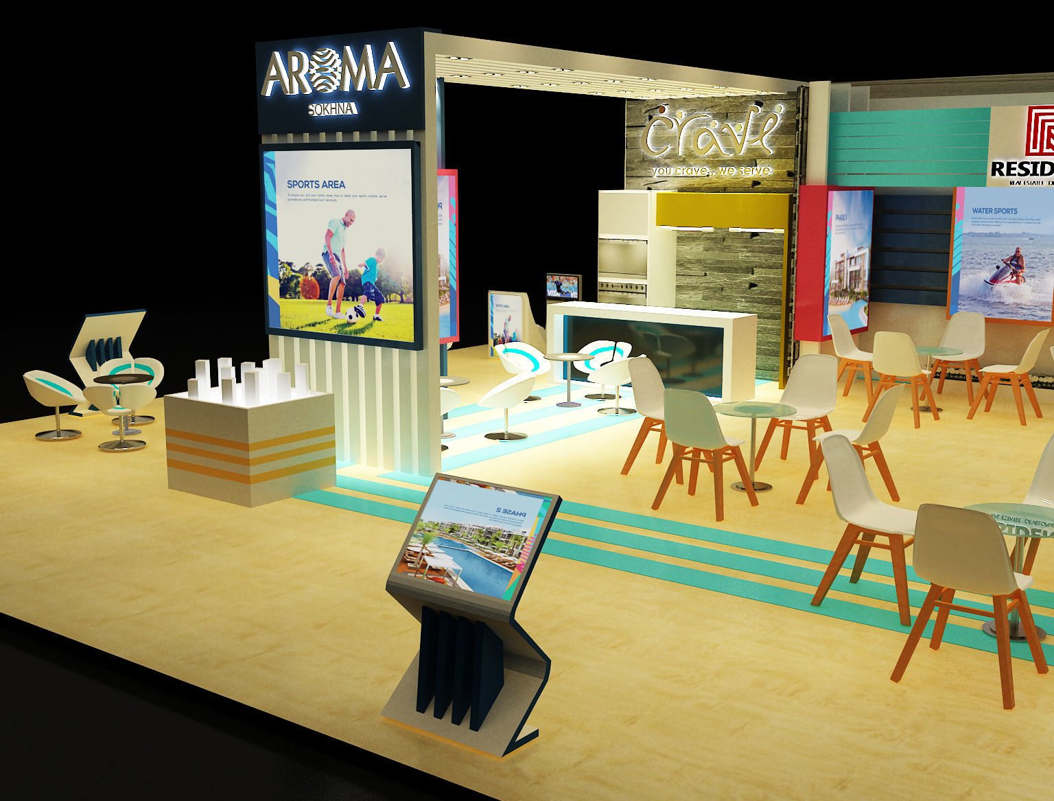 Booth Exhibition Stand a242  3D model_24