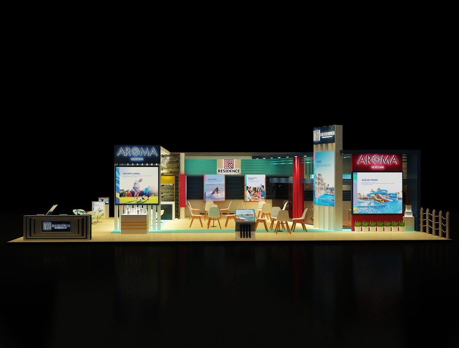 Booth Exhibition Stand a242  3D model_22