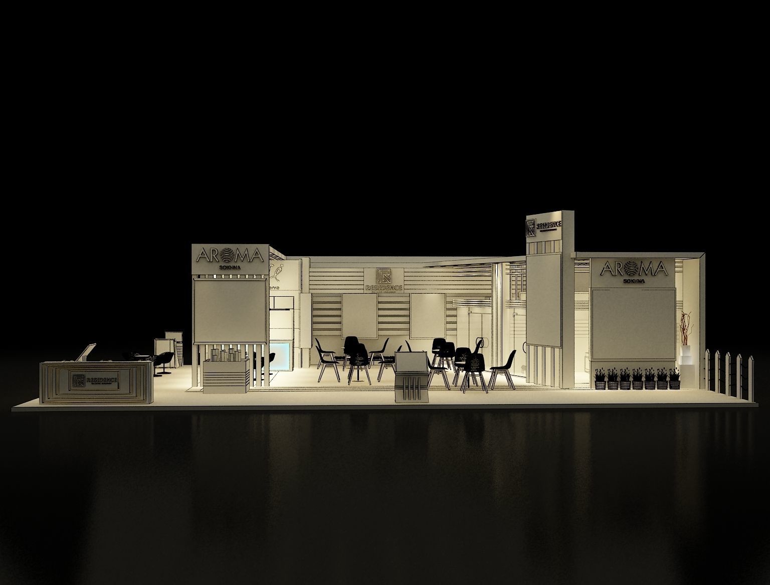 Booth Exhibition Stand a242  3D model_23