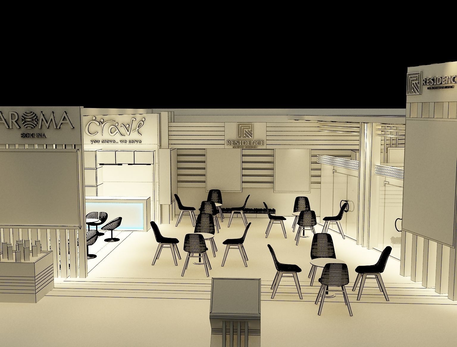 Booth Exhibition Stand a242  3D model_31
