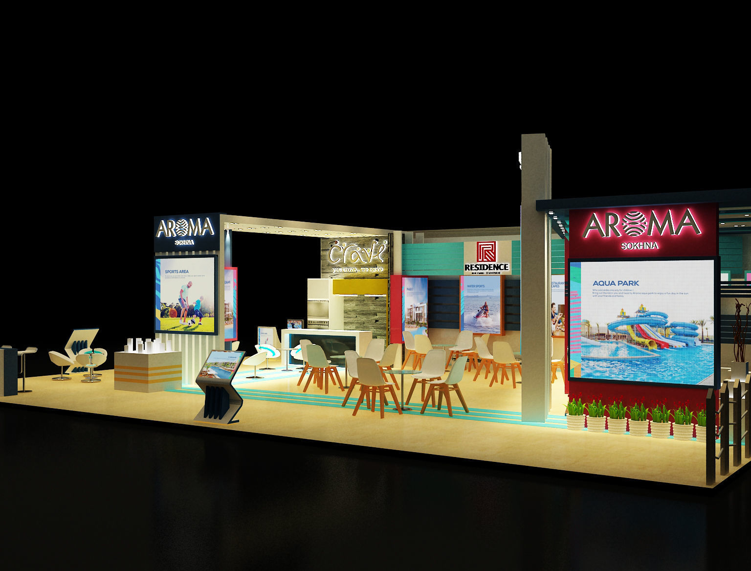 Booth Exhibition Stand a242  3D model_26