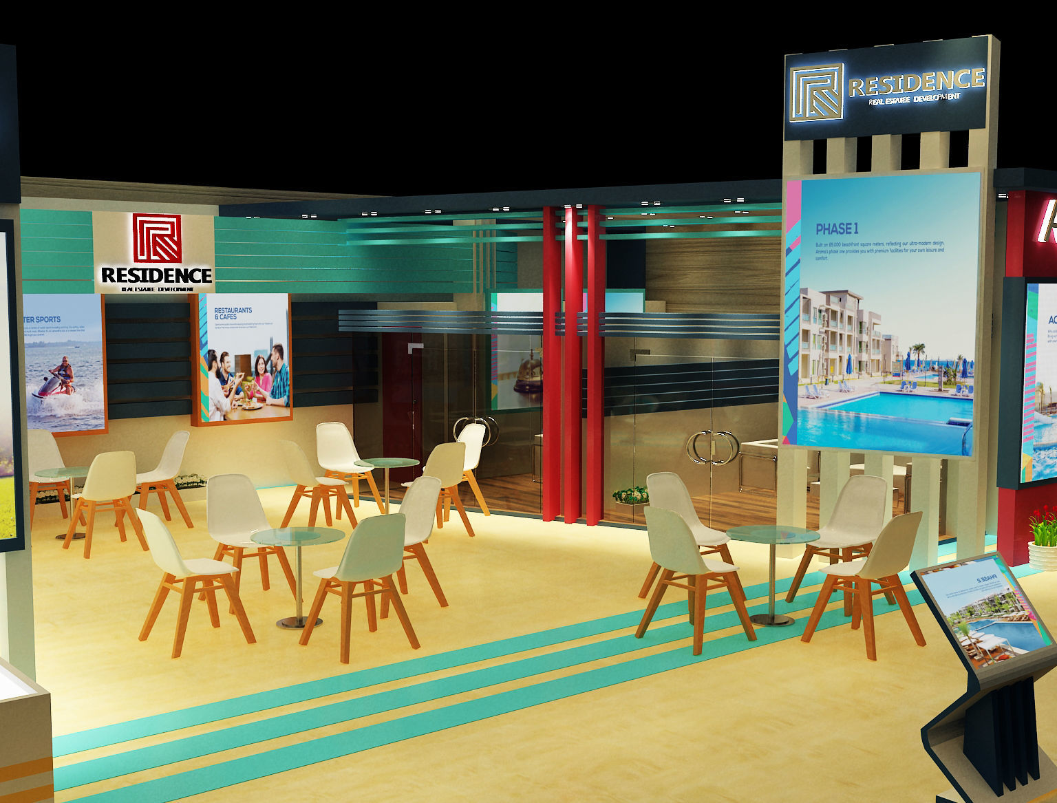 Booth Exhibition Stand a242  3D model_8