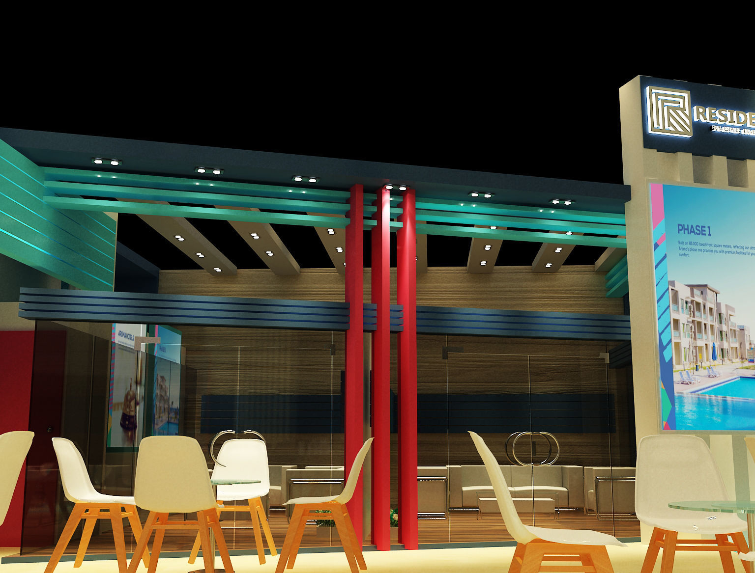 Booth Exhibition Stand a242  3D model_6