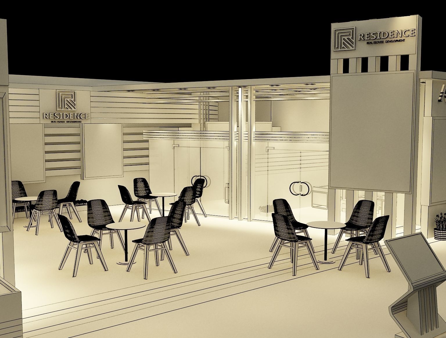Booth Exhibition Stand a242  3D model_9